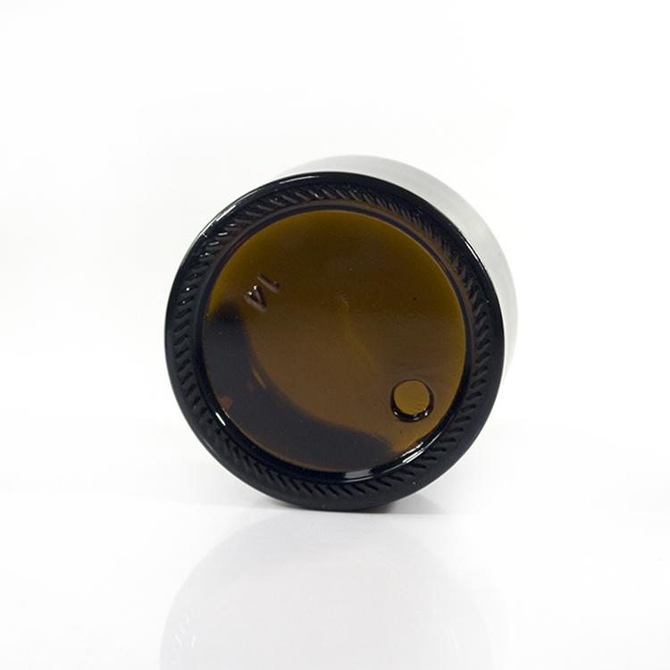 cosmetic packaging 20g 30g 50g amber glass cream jar with aluminum screw cap