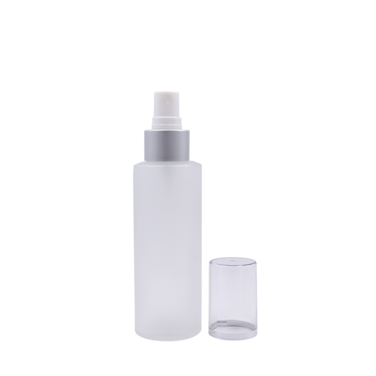 cosmetic packaging 20ml 25ml 30ml 50ml frosted glass bottle silver pump 120 ml 100 ml glass bottle