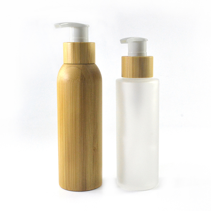 cosmetic packaging 250ml 500ml shampoo bottles 30ml 50ml 100ml bamboo lotion bottle serum emulsion glass plastic bottle