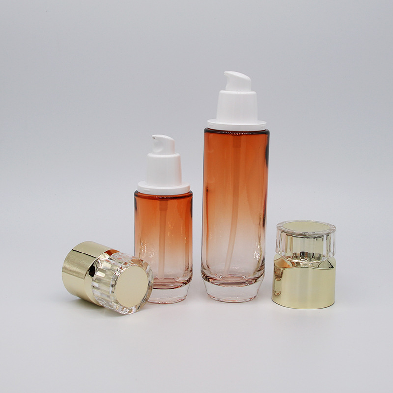cosmetic packaging 30ml 50ml 100ml 120ml 200ml bamboo lotion bottle serum emulsion glass