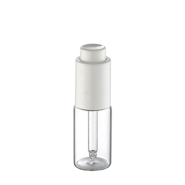 cosmetic packaging 3ml 5ml 6ml 8ml 10ml 12ml 15ml 30ml pump essential oil bottle clear glass serum bottle with white dropper