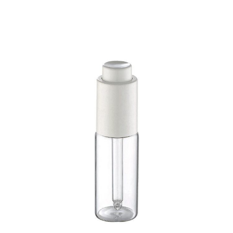 cosmetic packaging 3ml 5ml 6ml 8ml 10ml 12ml 15ml 30ml pump essential oil bottle clear glass serum bottle with white dropper