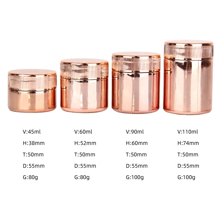 cosmetic packaging 3oz 90ml round small child resistant glass jar with childproof cap