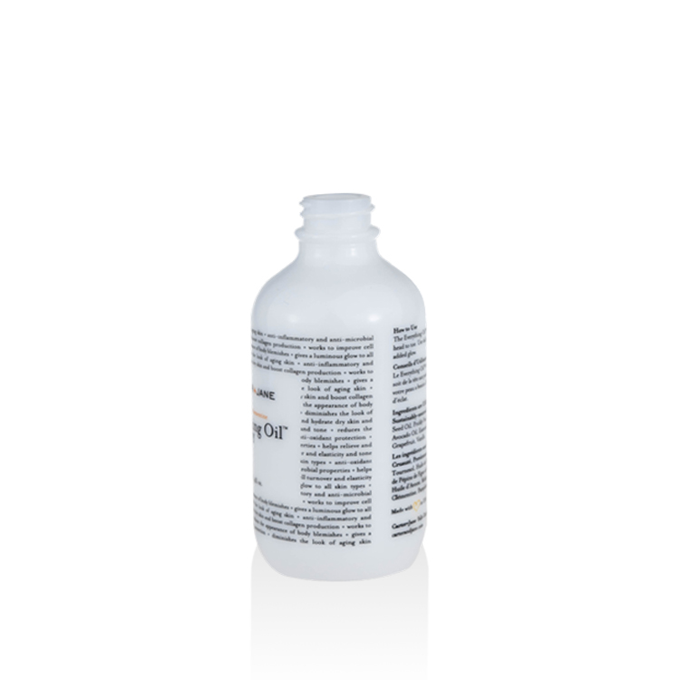 cosmetic packaging 4oz white glass bottle with dropper
