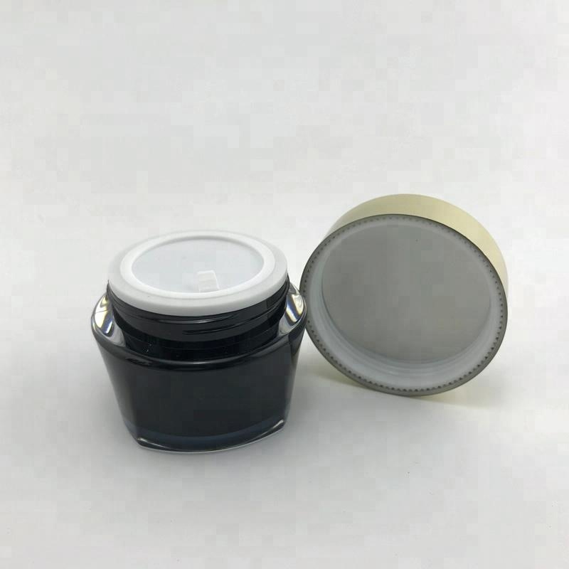 cosmetic packaging 50g luxury black square face cream jar