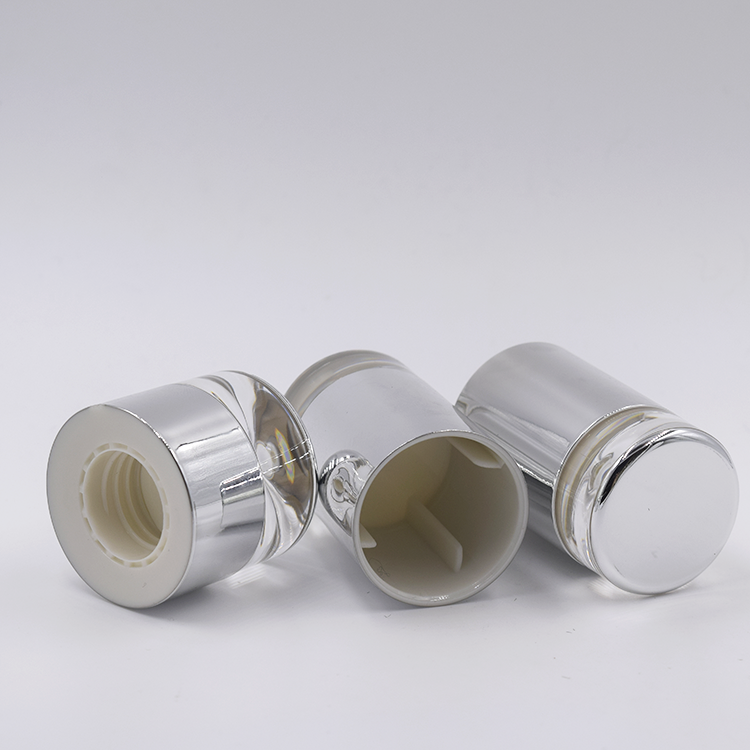 cosmetic packaging 50ml 100ml 120ml empty pearl white cosmetic bottle glass bottle 60ml glass lotion bottle with metal cap