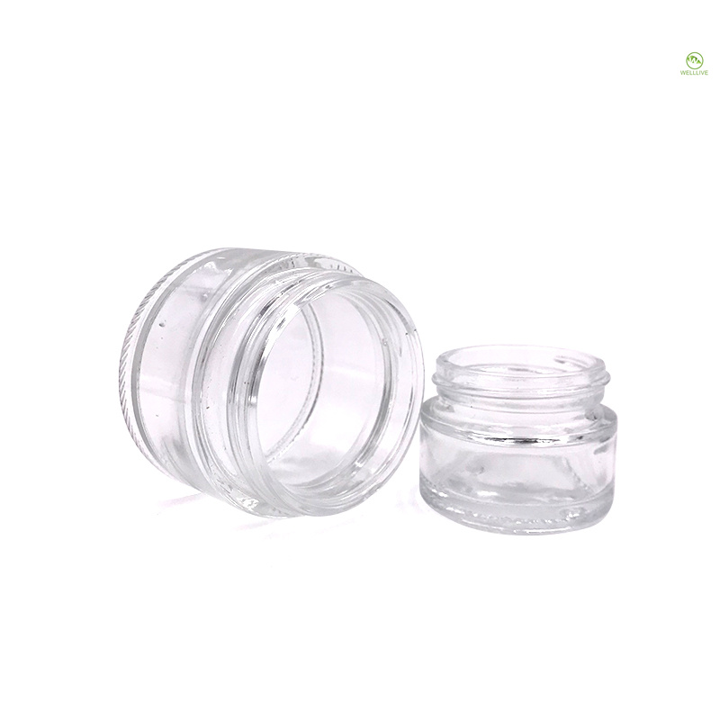 cosmetic packaging 5g 10g 15g 20g 30g 50g 100g lip balm jar glass with screw lid