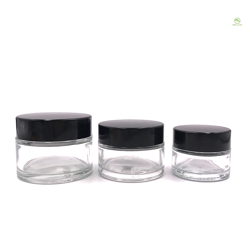 cosmetic packaging 5g 10g 15g 20g 30g 50g 100g lip balm jar glass with screw lid