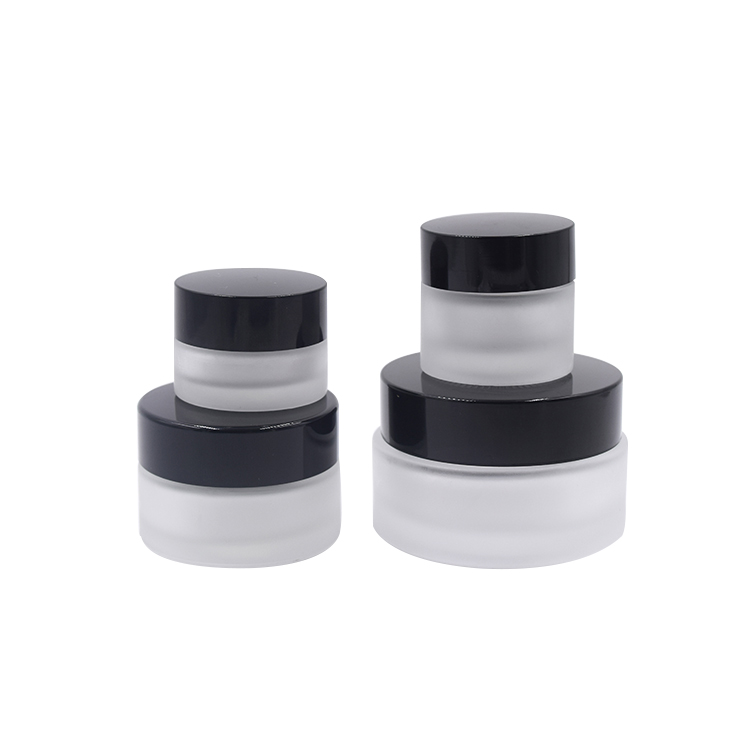 cosmetic packaging 5g 10g 20g 30g 50g frosted glass cream jar