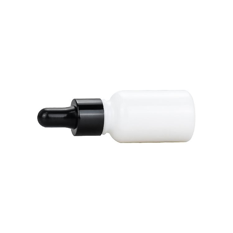 cosmetic packaging 5ml 10ml 15ml 20ml 30ml 50ml 100ml fancy white porcelain herbal extracts glass bottle with black dropper