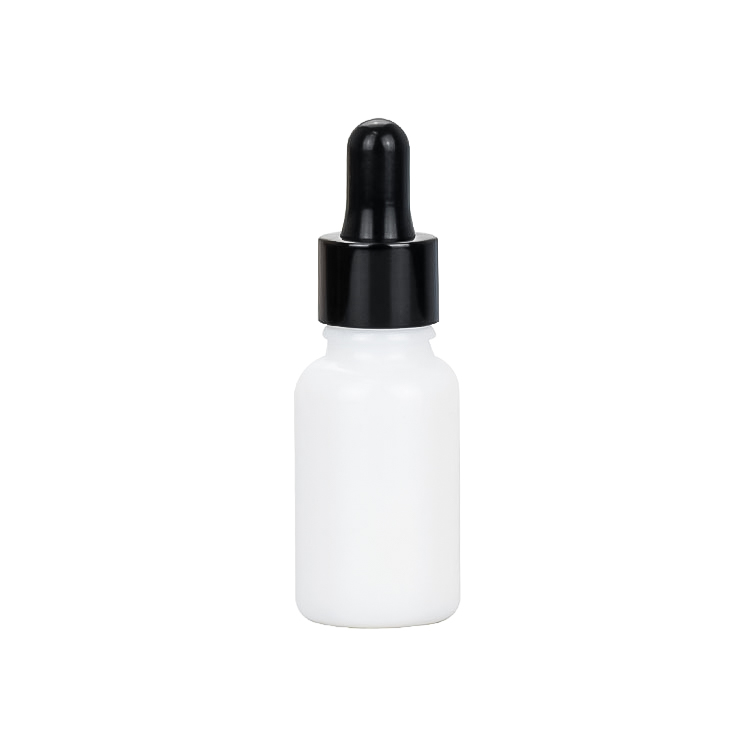 cosmetic packaging 5ml 10ml 15ml 20ml 30ml 50ml 100ml fancy white porcelain herbal extracts glass bottle with black dropper