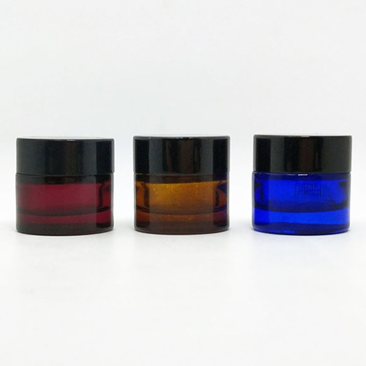 cosmetic packaging 5ml 10ml 15ml nails gel matte glass jar with black aluminum lid