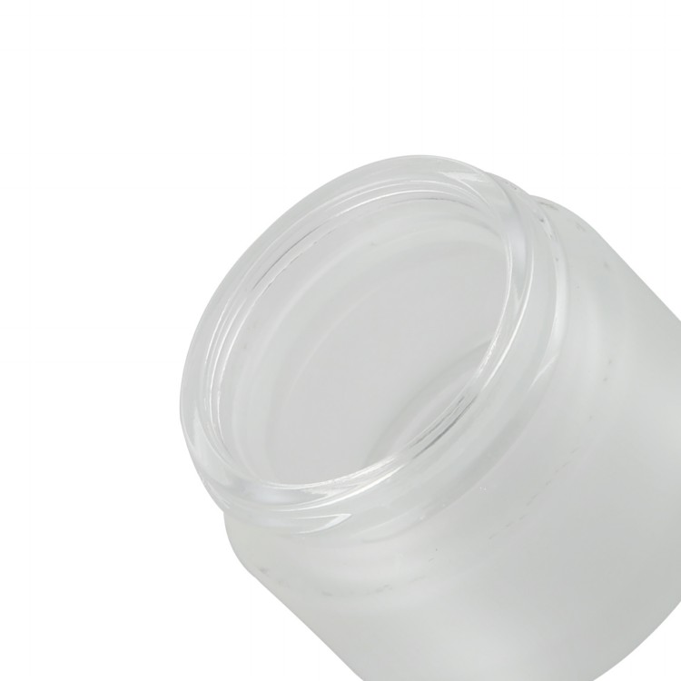 cosmetic packaging CBD wax cream jar 15g 20g 30g 50g frosted glass jar with black lid