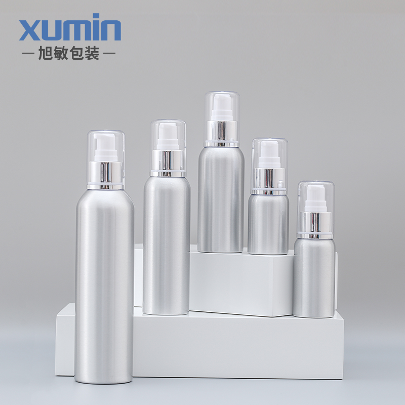 cosmetic packaging aluminium bottle 30ML 50ML 100ML 120ML 250ML lotion pump bottle
