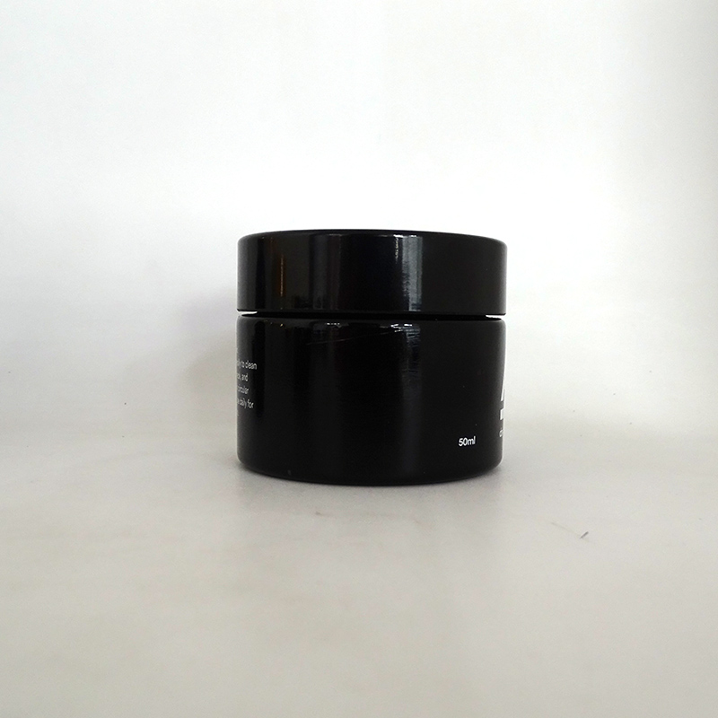 cosmetic packaging black amber glass 5g cream jar for eye cream