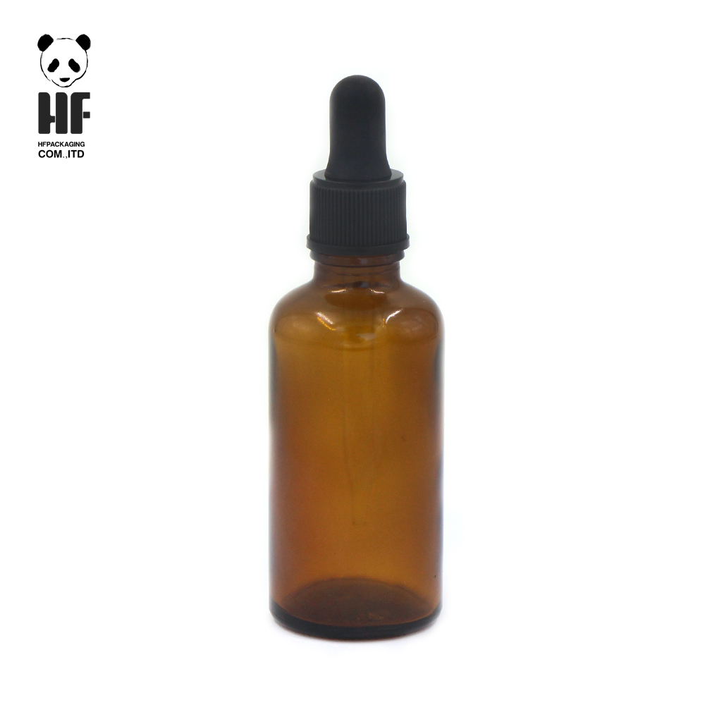 cosmetic packaging brown glass 15ml facial serum bottle with dropper