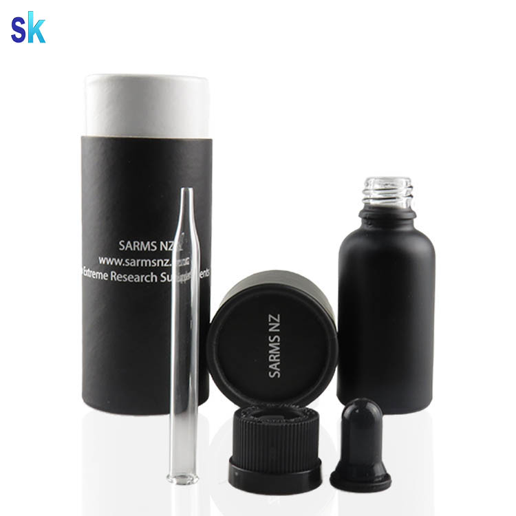 cosmetic packaging cardboard paper tube black for 30ml bottle