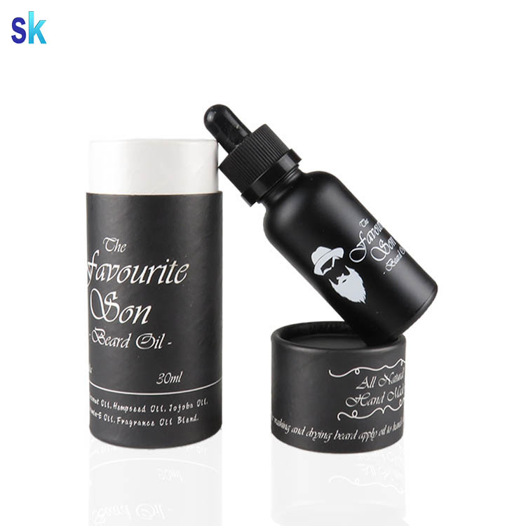 cosmetic packaging cardboard paper tube black for 30ml bottle