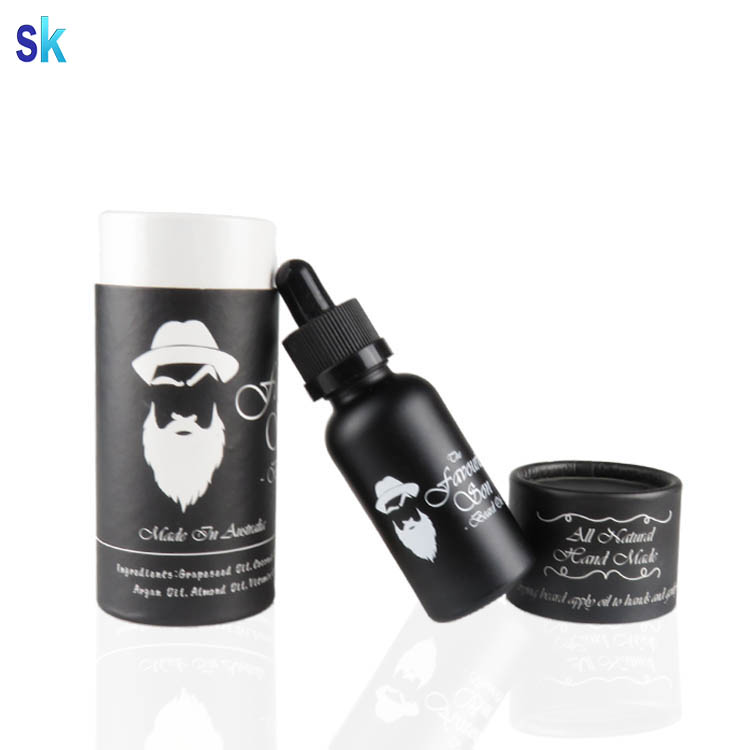 cosmetic packaging cardboard paper tube black for 30ml bottle