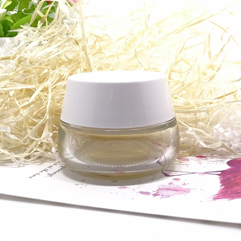 cosmetic packaging clear glass 50ml cream jar cosmetic packaging