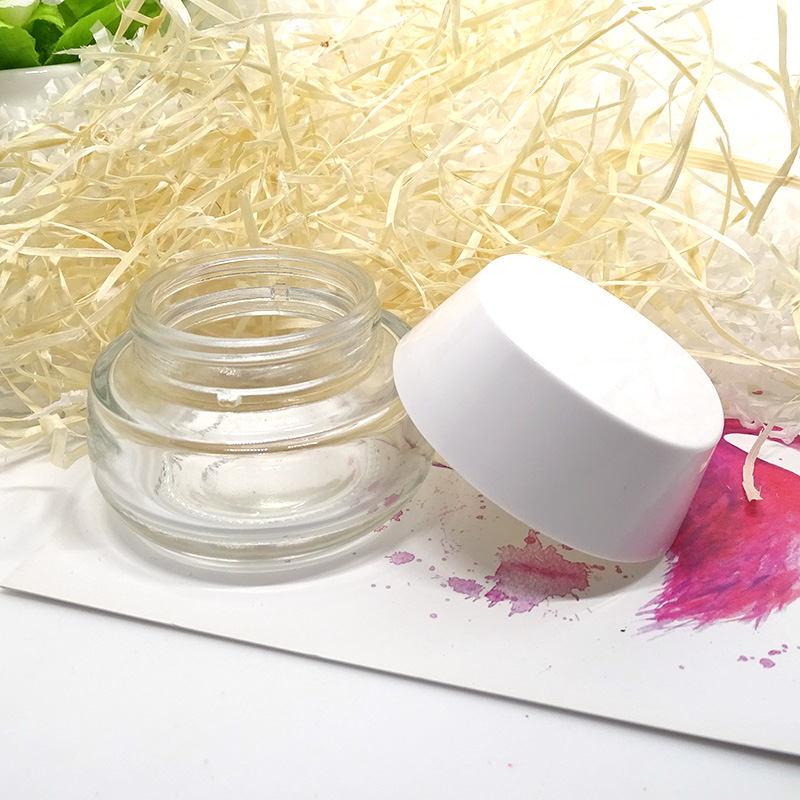 cosmetic packaging clear glass 50ml cream jar cosmetic packaging