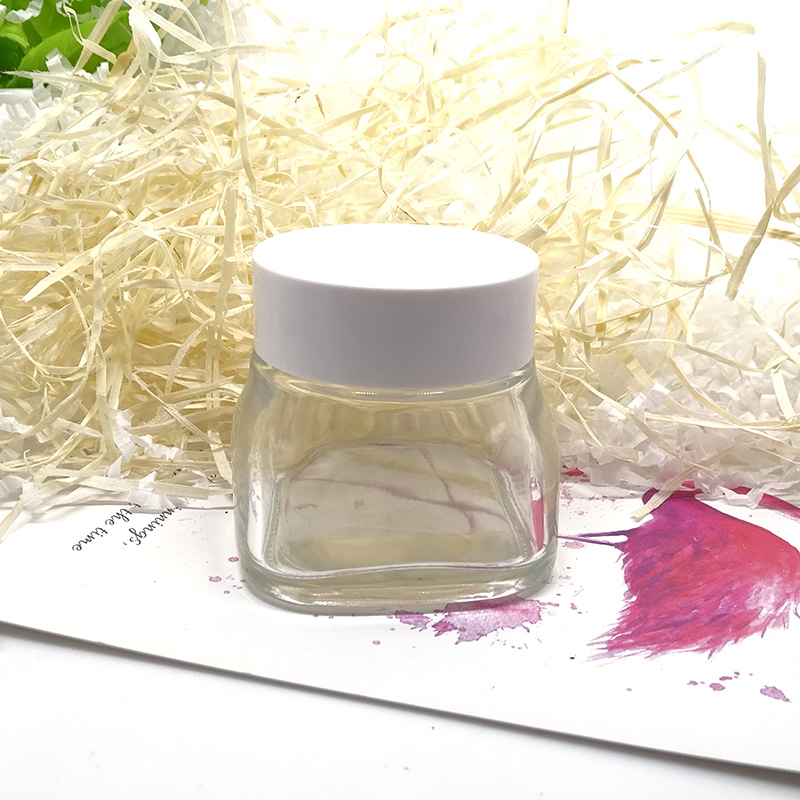 cosmetic packaging clear glass 50ml cream jar cosmetic packaging