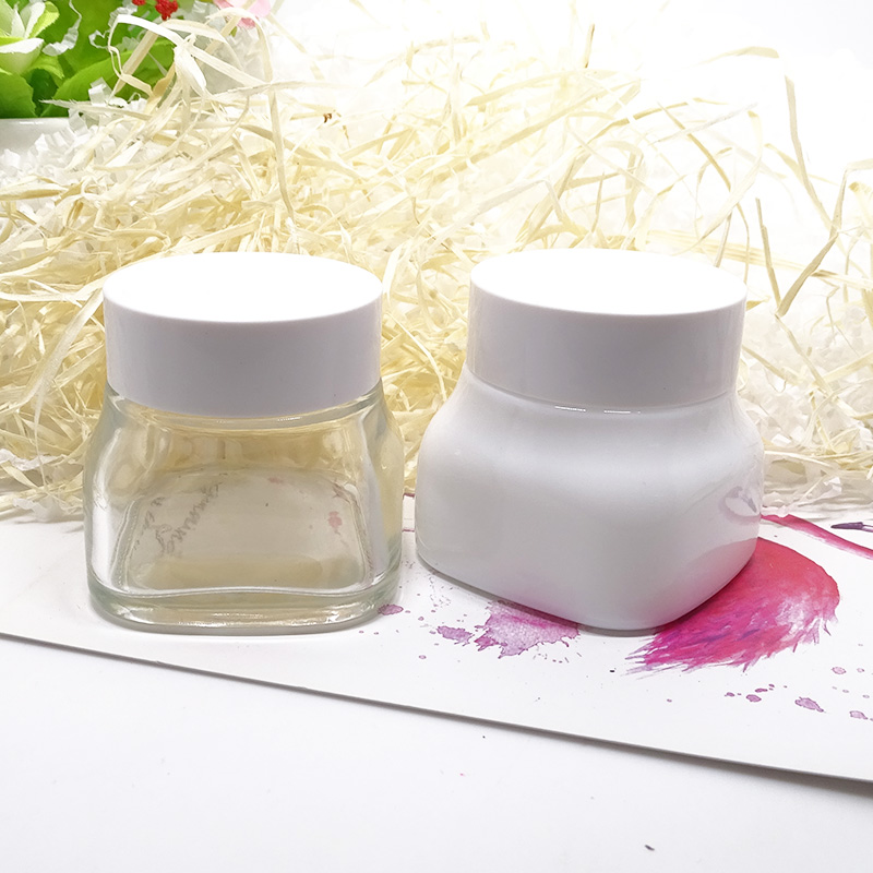 cosmetic packaging clear glass 50ml cream jar cosmetic packaging