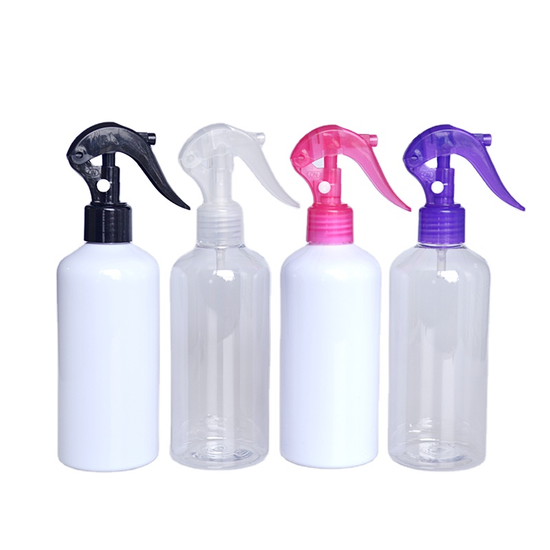 cosmetic packaging clear white blue 150ml 200ml 8oz 250ml 300ml 500ml plastic bottle trigger sprayer