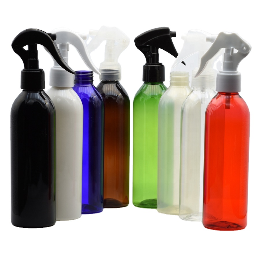 cosmetic packaging clear white blue 150ml 200ml 8oz 250ml 300ml 500ml plastic bottle trigger sprayer