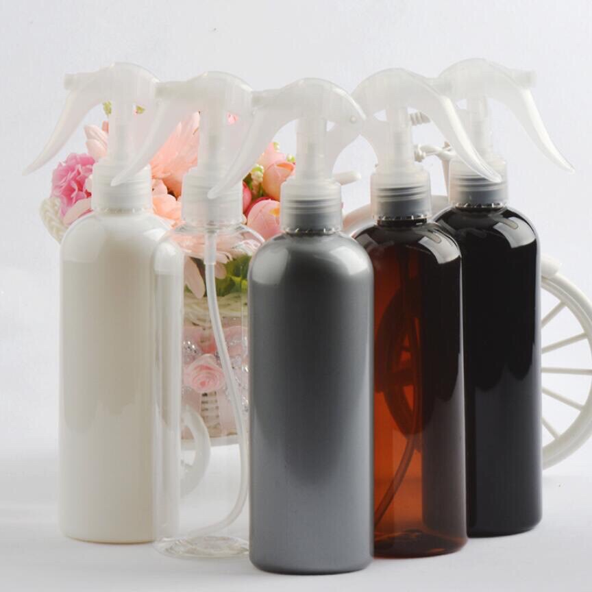 cosmetic packaging clear white blue 150ml 200ml 8oz 250ml 300ml 500ml plastic bottle trigger sprayer