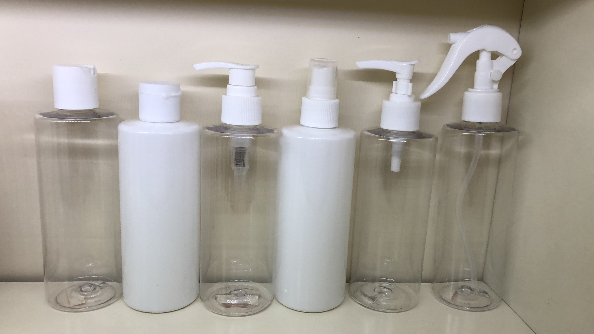 cosmetic packaging clear white blue 150ml 200ml 8oz 250ml 300ml 500ml plastic bottle trigger sprayer