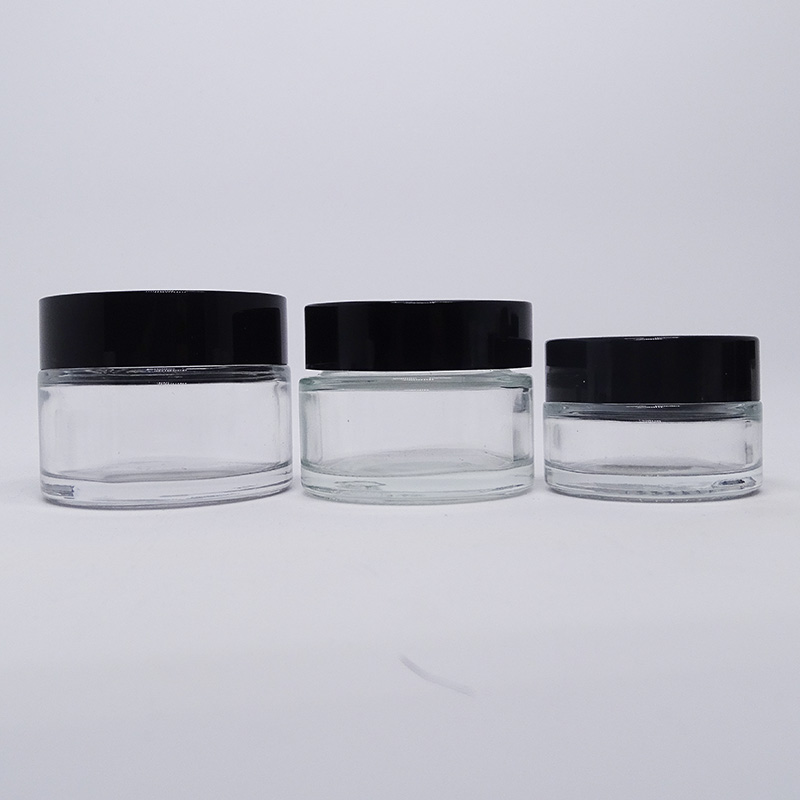 cosmetic packaging container 5g 10g 15g 20g 30g 50g beauty face skin care cream clear transparent glass jars