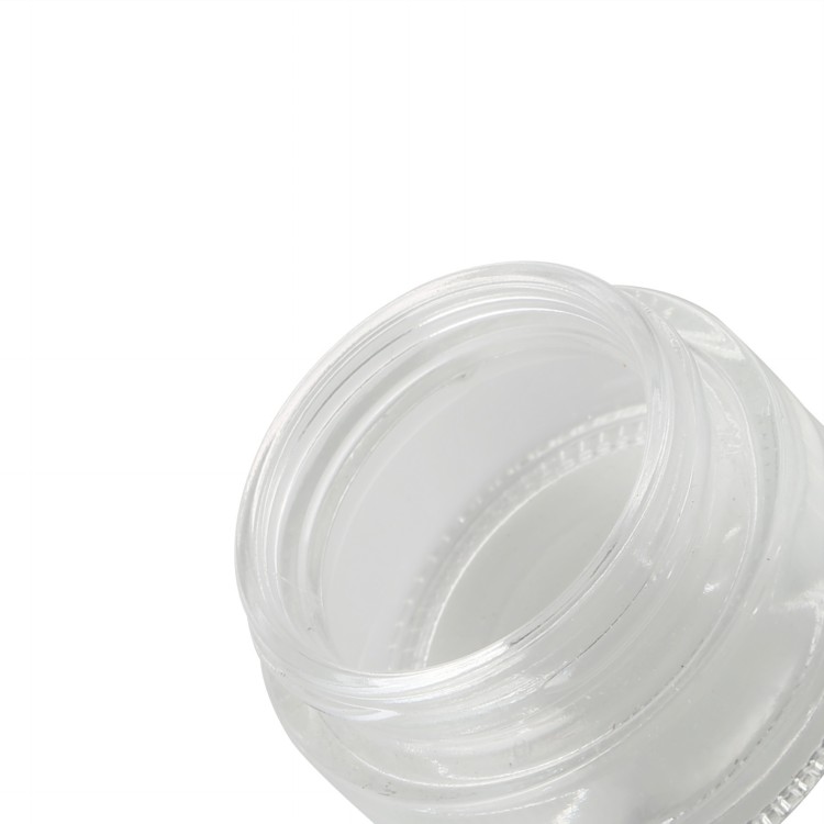 cosmetic packaging cream container 5g 10g 15g 20g 30g 50g 100g high quality round glass jar with shiny black lid