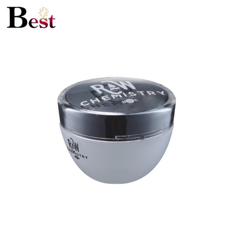 cosmetic packaging custom 50g matte white glass jars glass container with acrylic cap