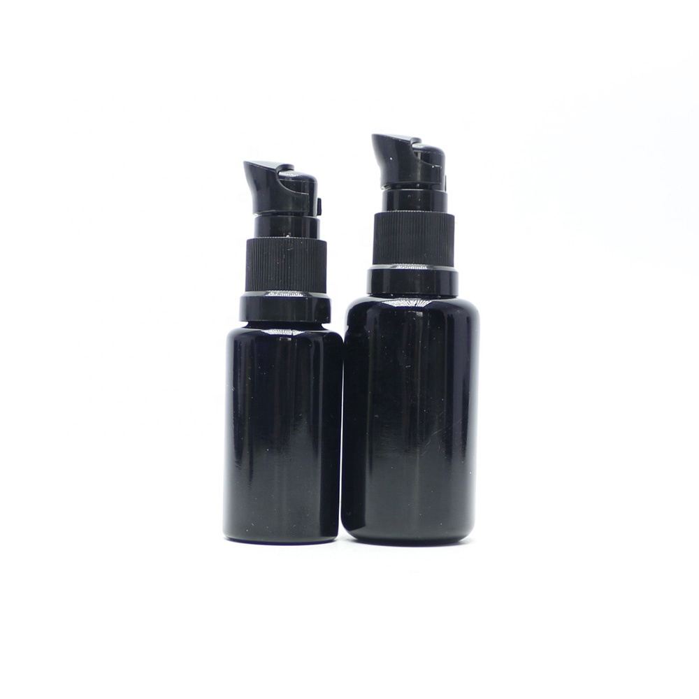 cosmetic packaging dark violet pump glass bottle VJ-15A