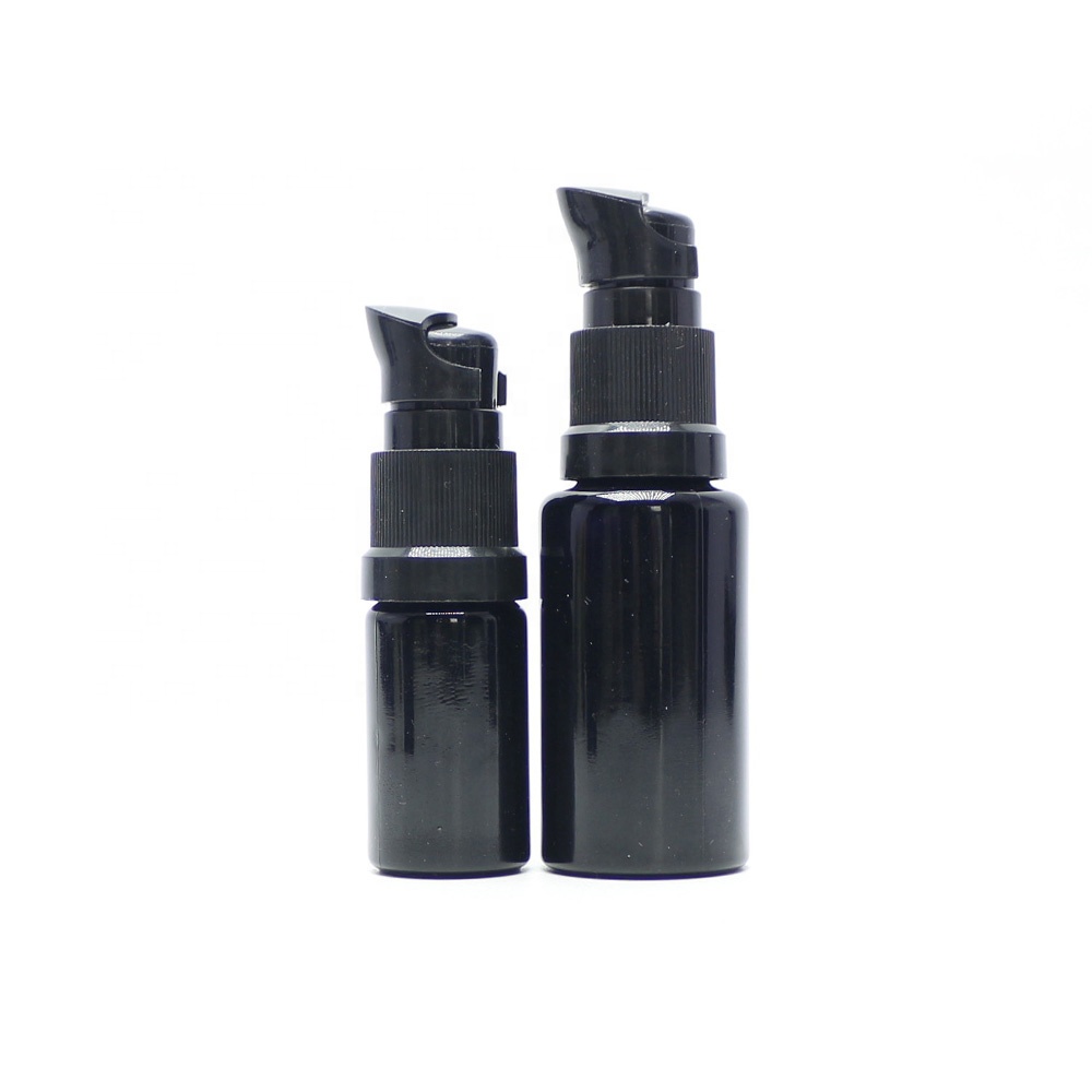 cosmetic packaging dark violet pump glass bottle VJ-15A