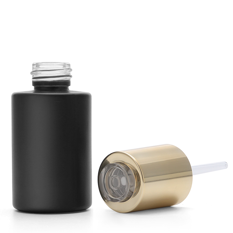 cosmetic packaging dropper bottle Empty Cosmetic glass bottle 30 ml glass dropper bottle Automatic Spinning pump