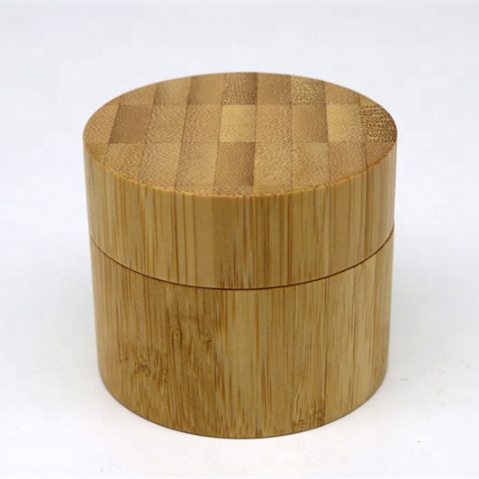 cosmetic packaging eco friendly 5ml 15ml 30ml 50ml 100ml frosted bamboo jar bamboo cosmetic jars glass jars with wood lid
