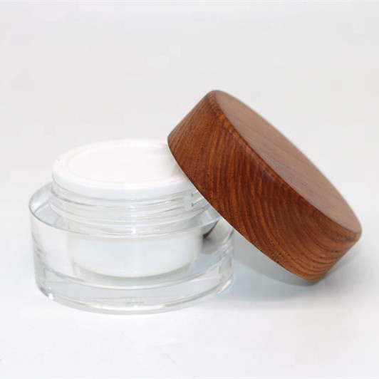 cosmetic packaging eco friendly 5ml 15ml 30ml 50ml 100ml frosted bamboo jar bamboo cosmetic jars glass jars with wood lid