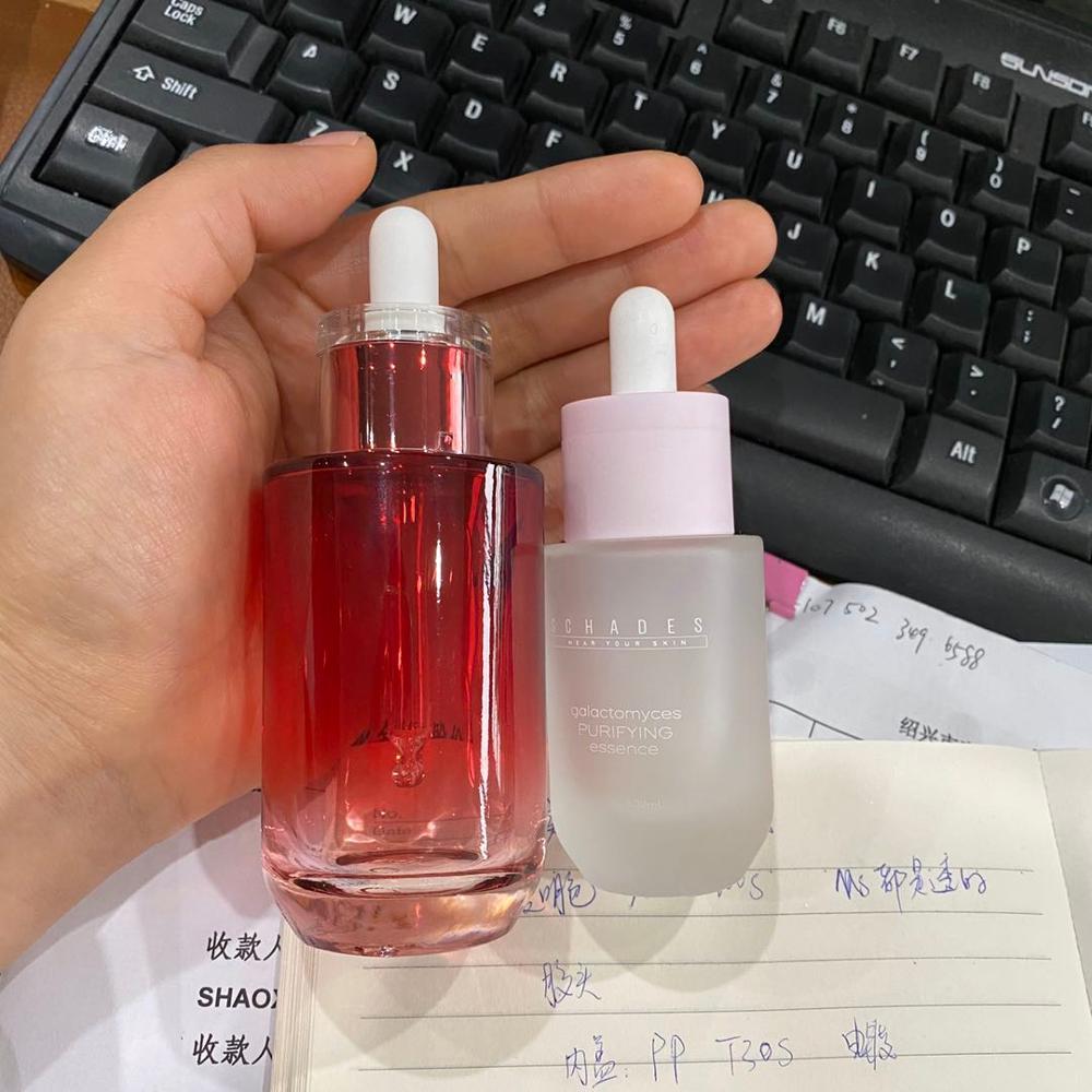 cosmetic packaging essential oil bottle glass dropper bottle