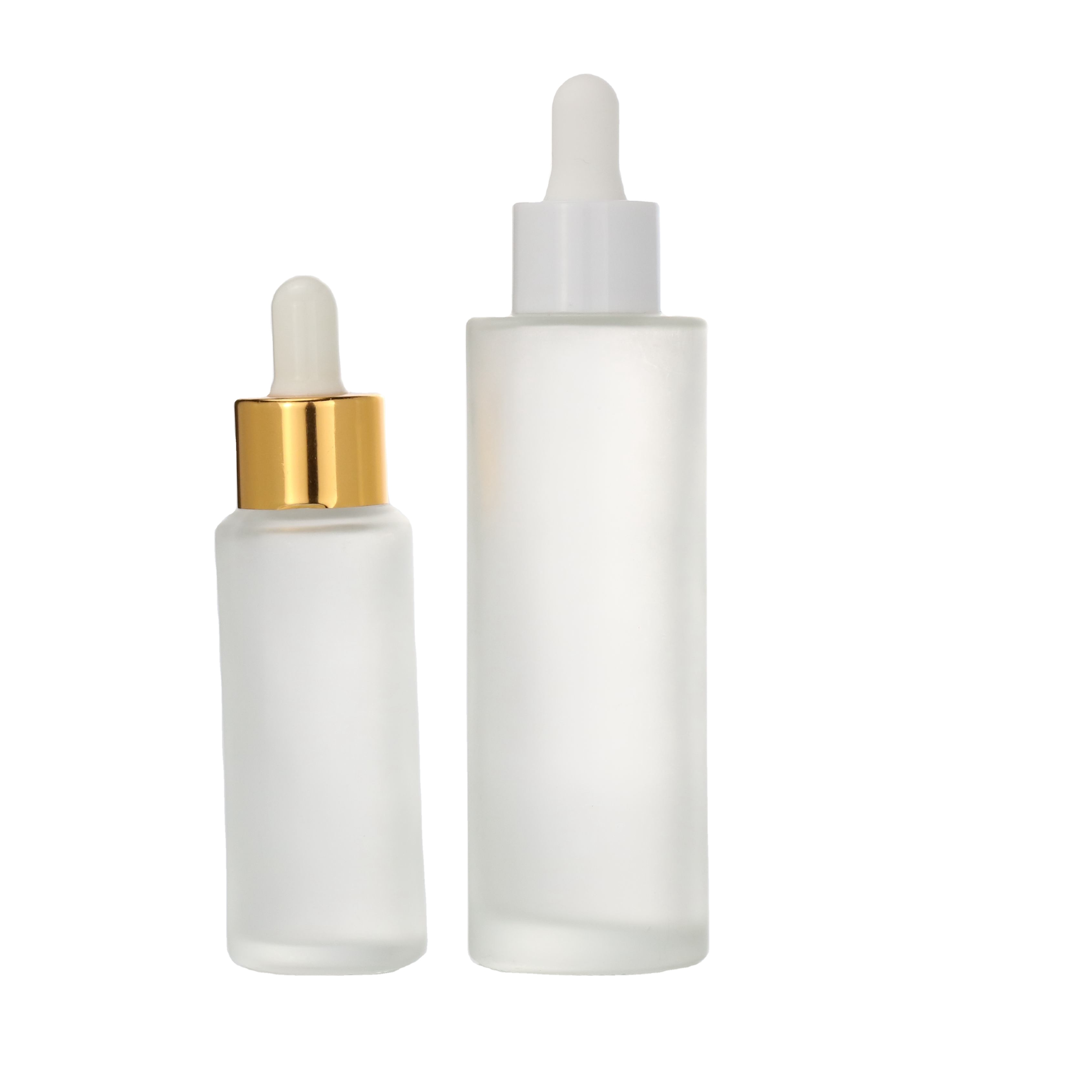 cosmetic packaging glass lotion pump bottle with bamboo cap for serum essential oil essence