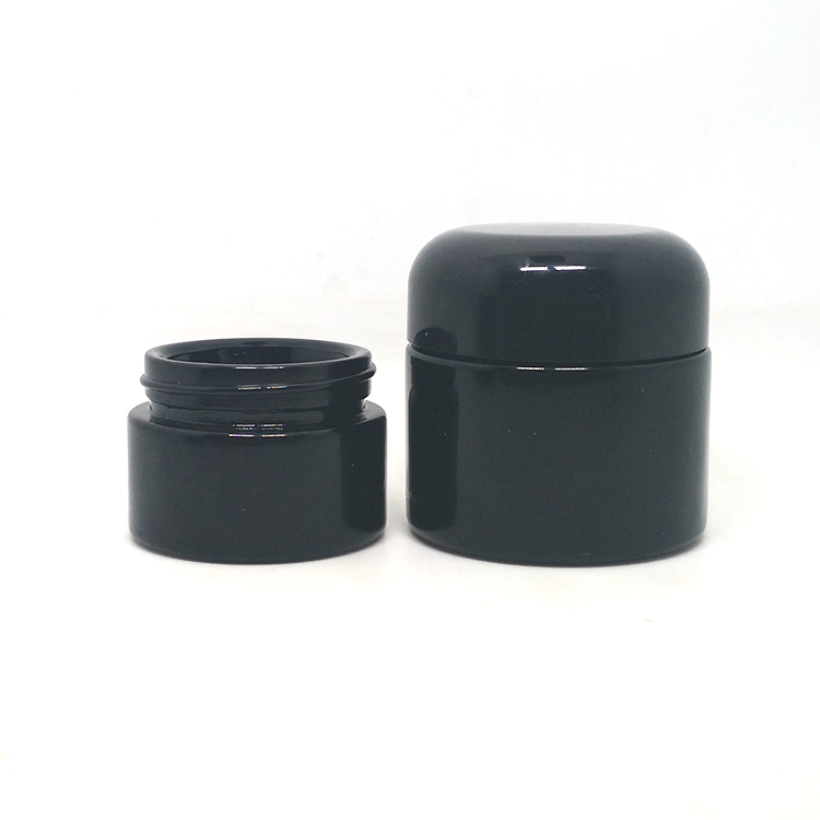 cosmetic packaging hemp cbd salve 2oz ultraviolet stash uv violet glass jar with lids