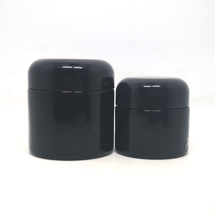 cosmetic packaging hemp cbd salve 2oz ultraviolet stash uv violet glass jar with lids