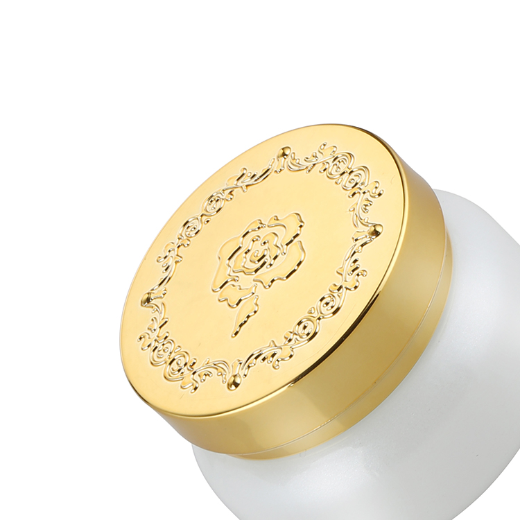 cosmetic packaging high quality luxury 15g 30g round empty white glass cream jar