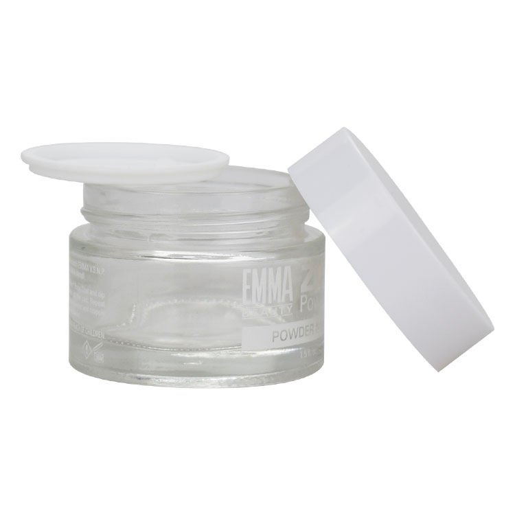 cosmetic packaging lip balm jar 20ml 30ml face cream jar 50g 50ml clear glass jar with white lids
