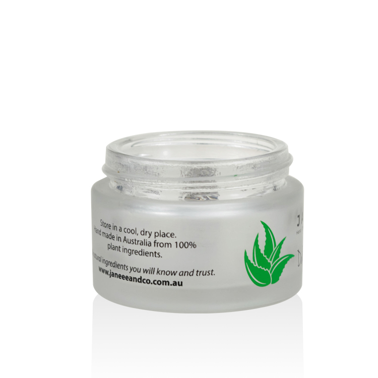 cosmetic packaging logo printing on gold lid frosted glass jar