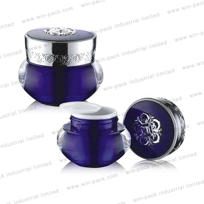 cosmetic packaging luxury clear square face acrylic cream jar 30g 50g