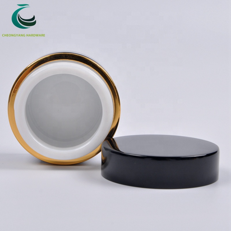 cosmetic packaging nails gel matte glass jar with black aluminum lid