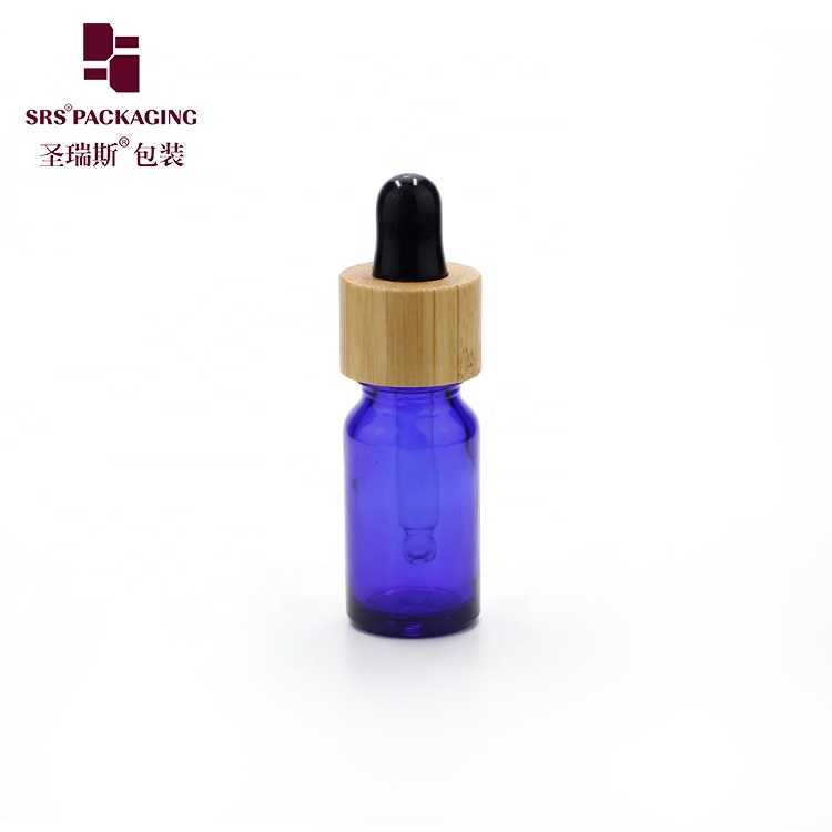cosmetic packaging no leakage dropper essential oil empty green glass bottle