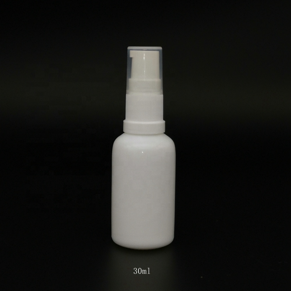 cosmetic packaging opal white glass bottles10ml 15ml 30ml 50ml 100 ml white plastic serum pump bottles 200ml opal glass bottle